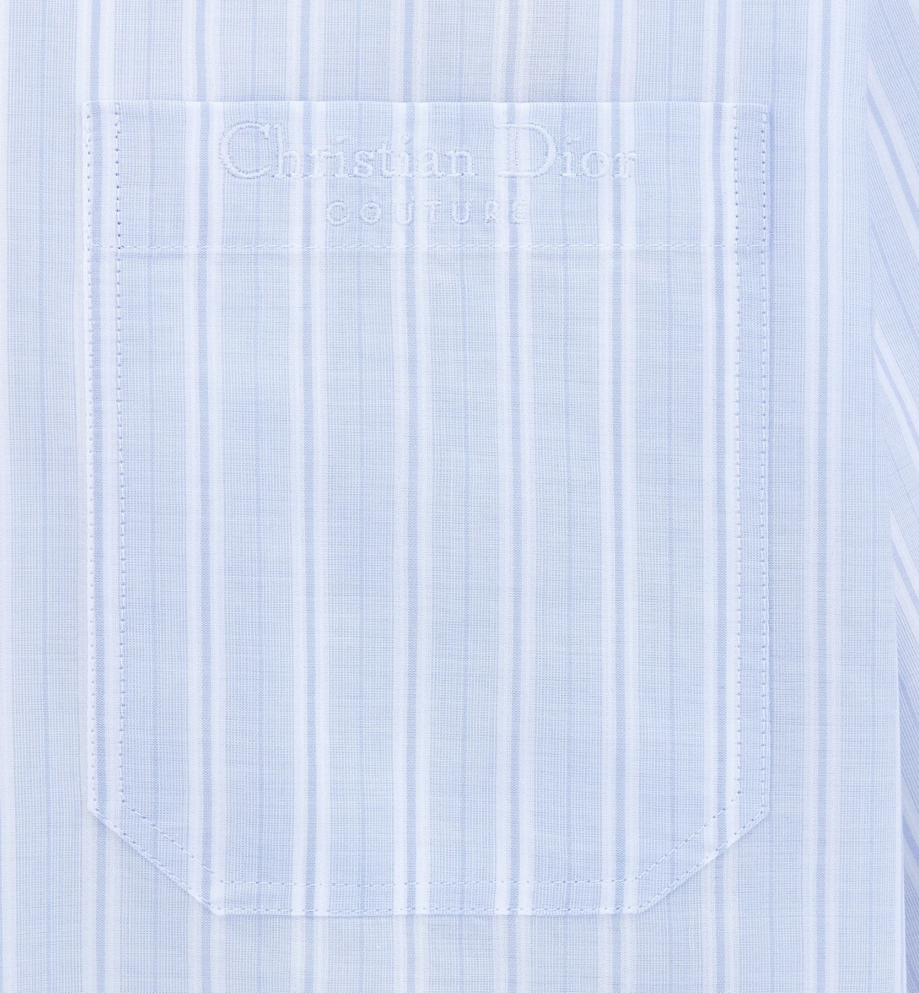 Dior Striped Pullover Shirt In Blue