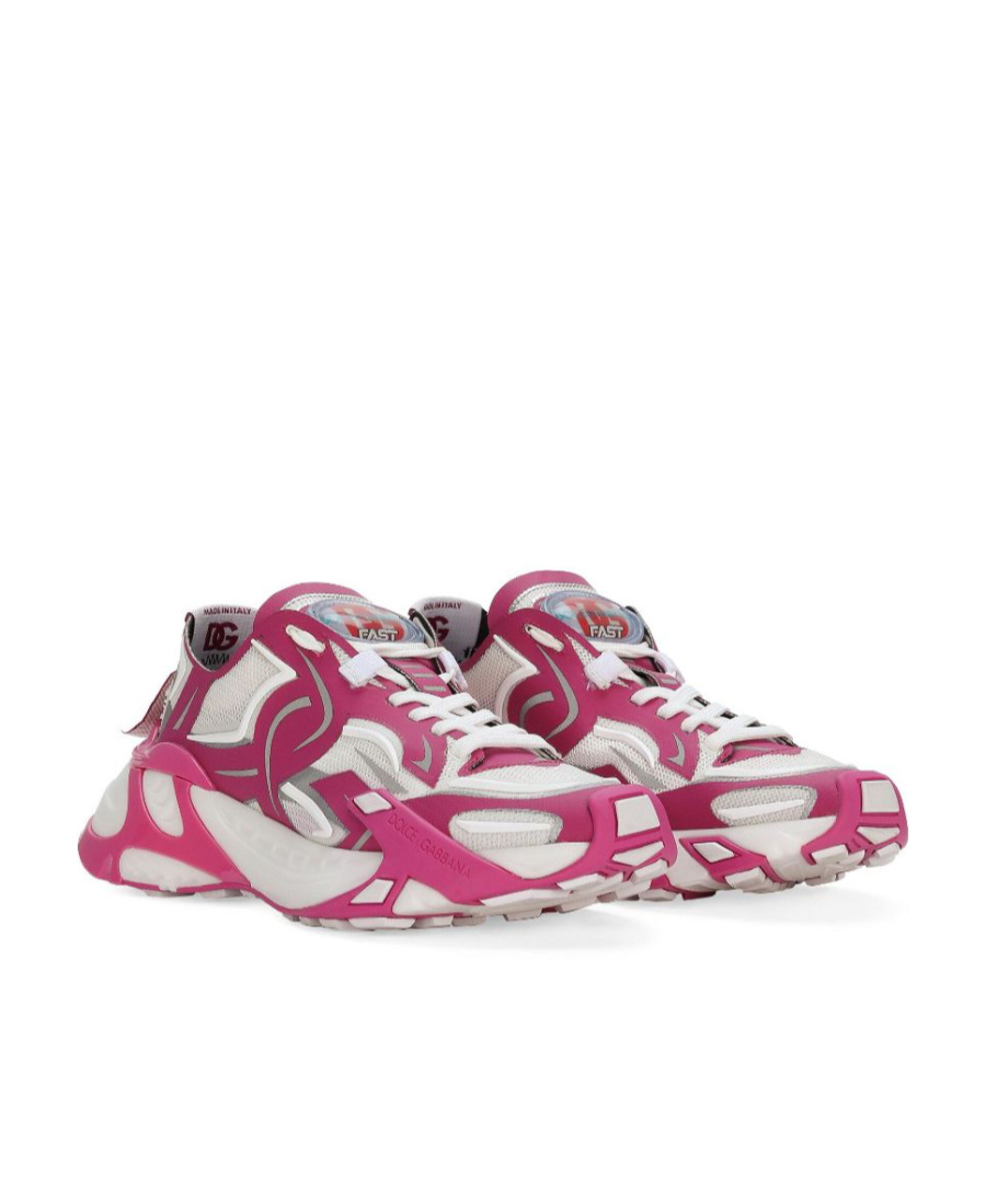 Dolce & Gabbana Round-headed Low-top Casual Shoes In Pink
