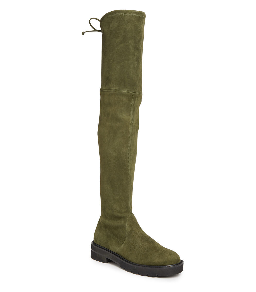 Stuart Weitzman Knee-length Round-headed Boots In Green