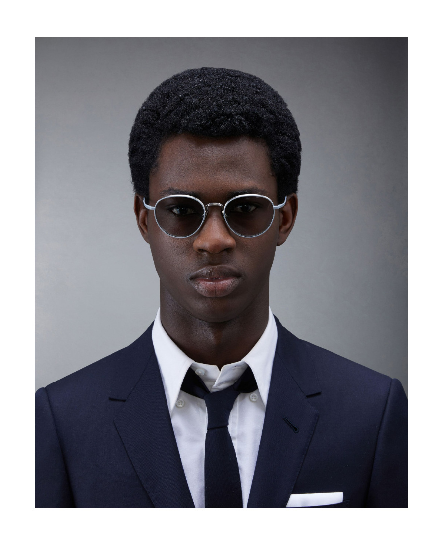 Thom Browne Round Frame Sunglasses In Gray