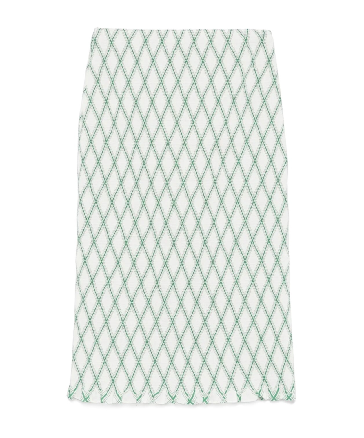 Prada Pattern Skirt In Green