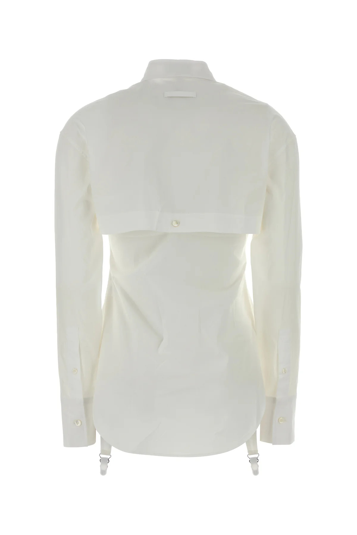 Jean Paul Gaultier White Stretch Poplin Shirt In White