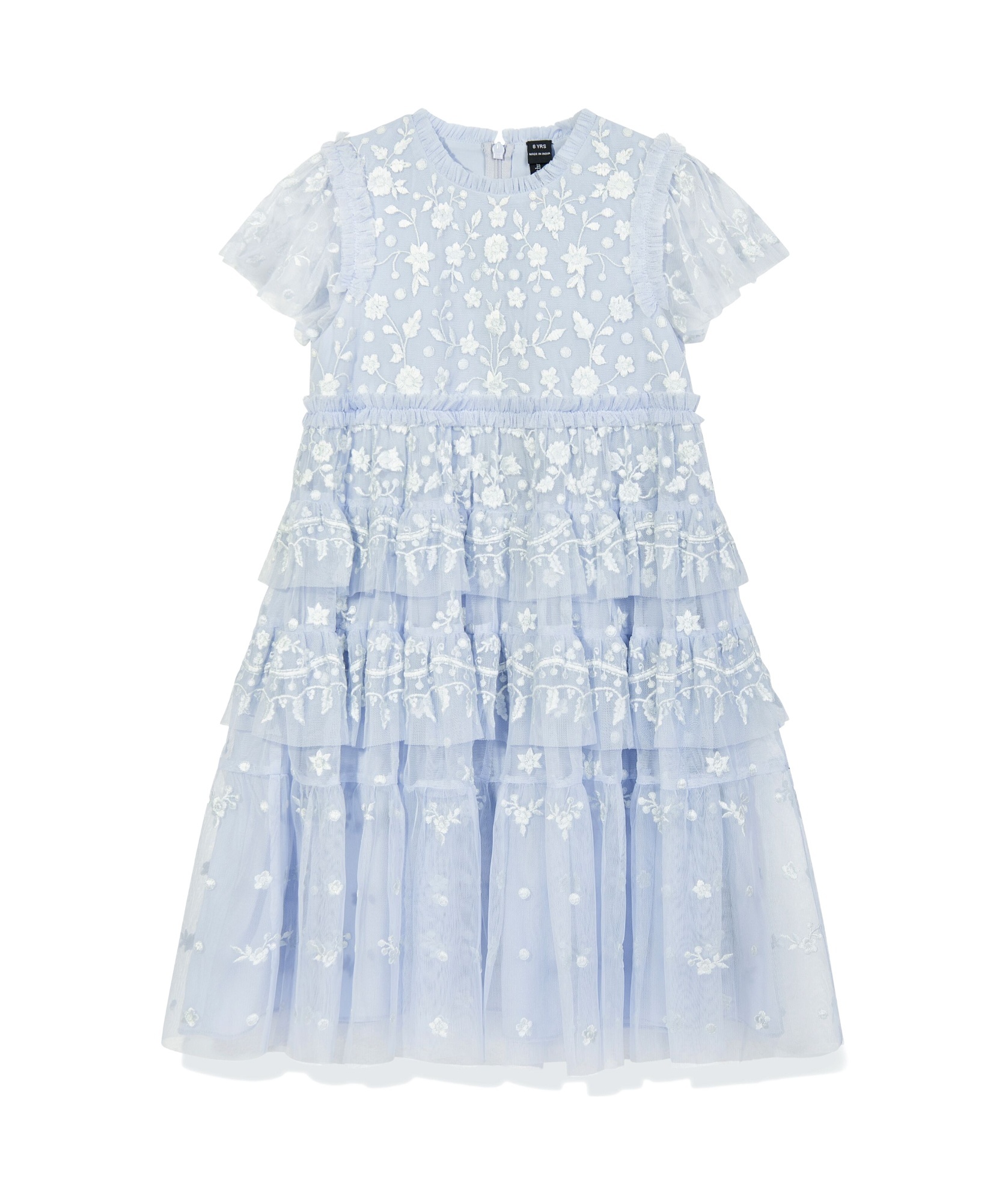 Needle & Thread Short Sleeve Dress In White