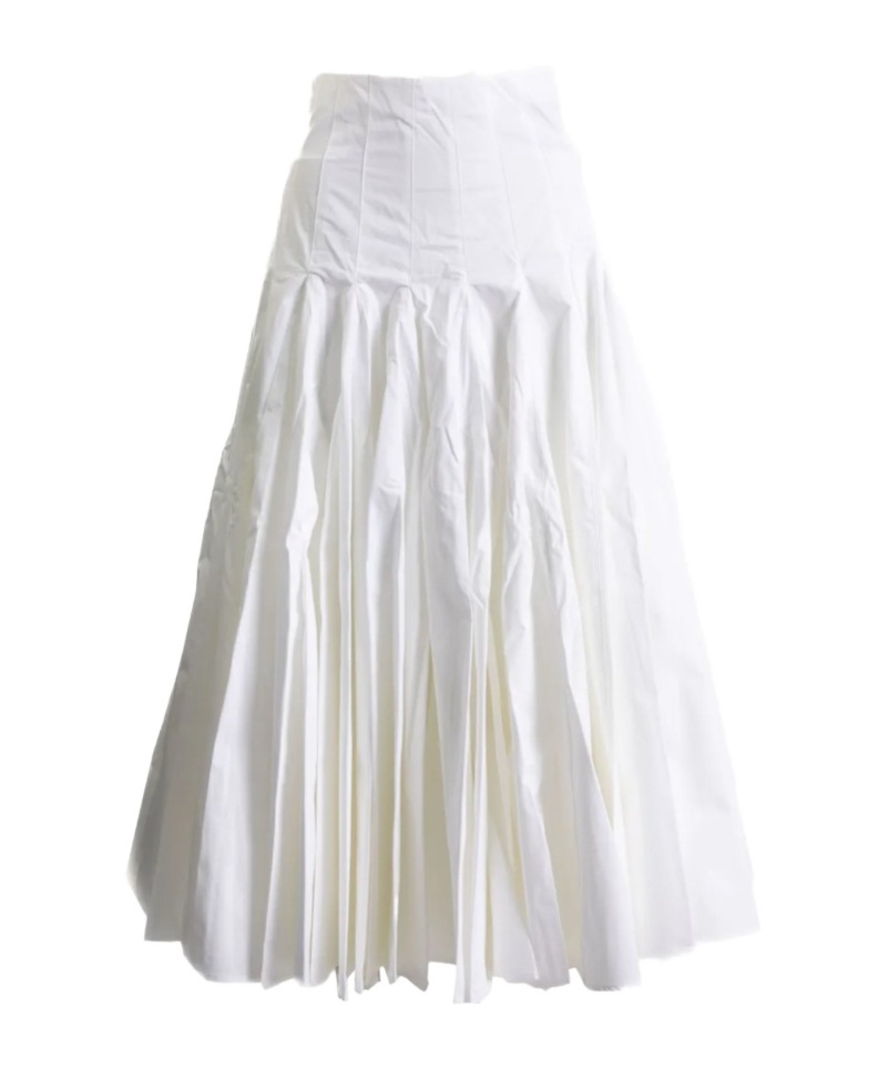 Jacquemus Cotton Triana Midi Skirt In White