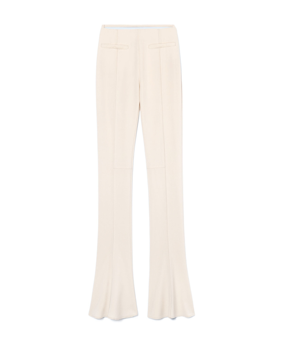 Jacquemus High-waisted Flared Trousers In Nude