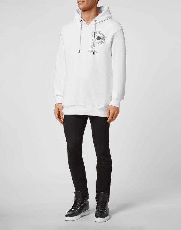 Philipp Plein Hoodie Sweatshirt Money In White