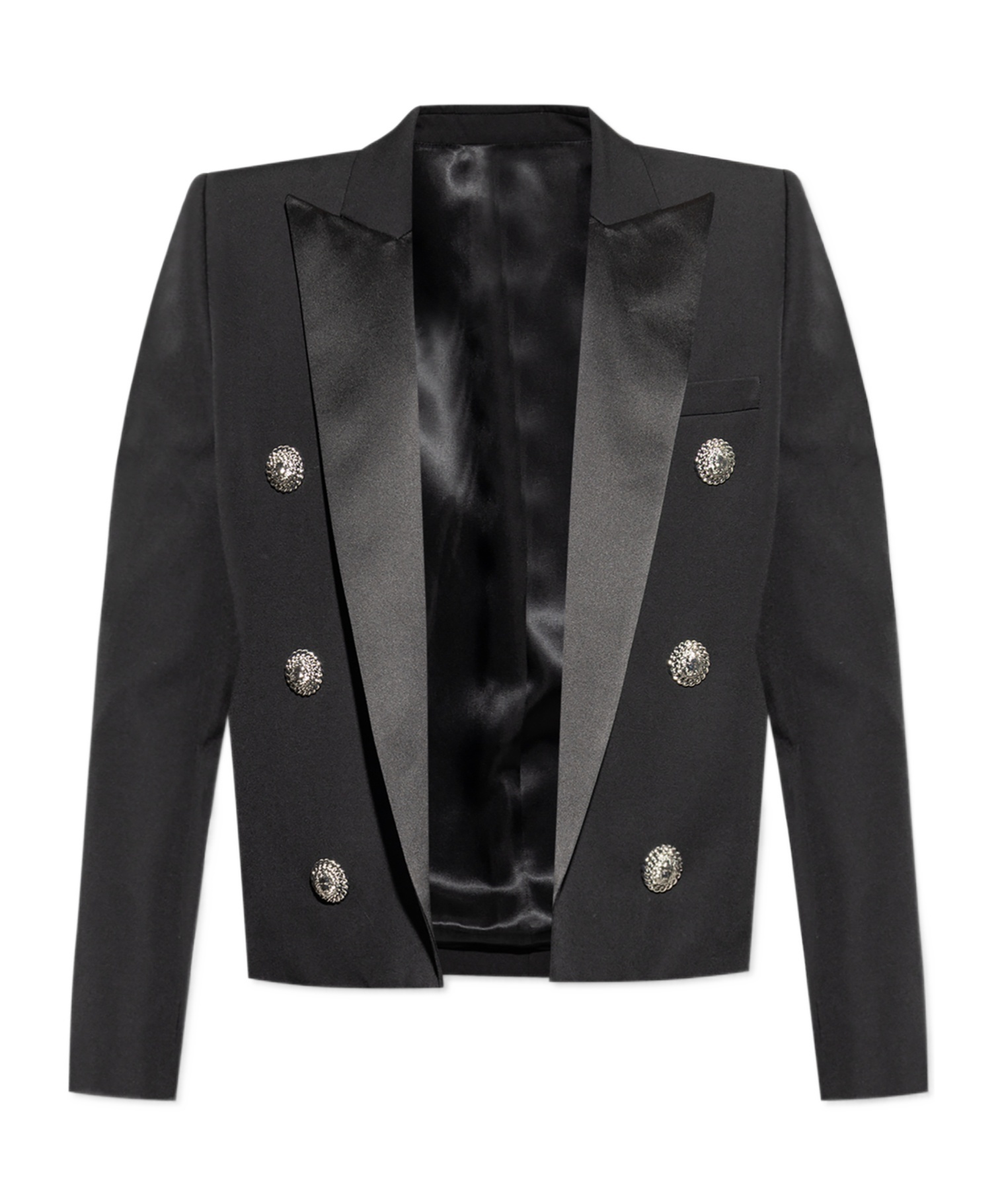 Balmain Long Sleeve Blazer In Black