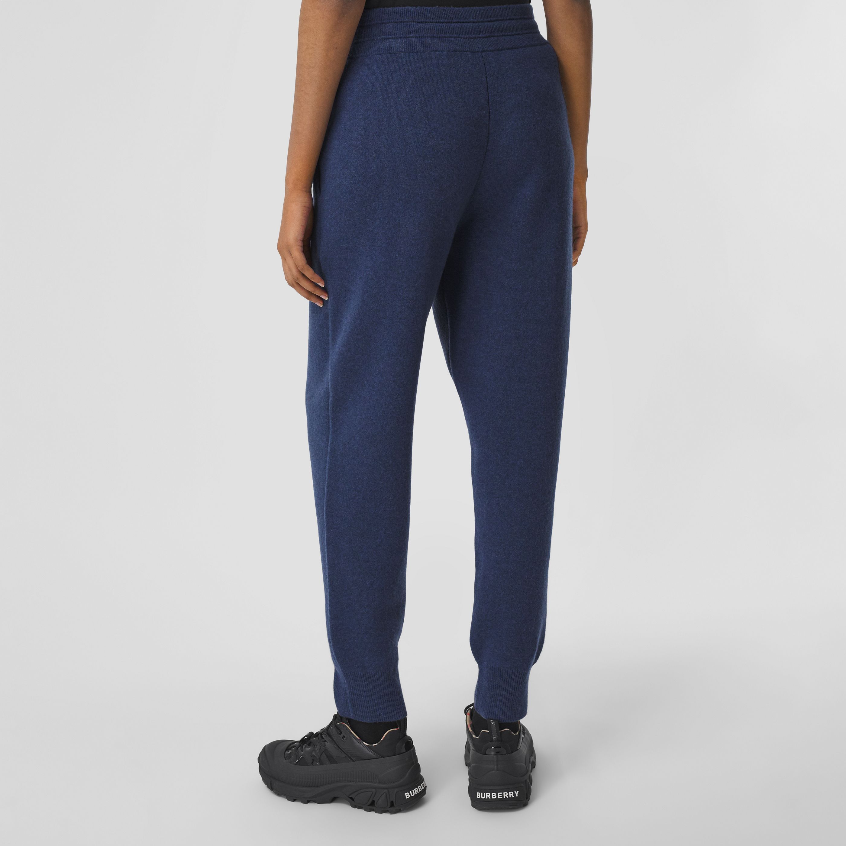 Burberry Embroidered Logo Track Pants In Blue