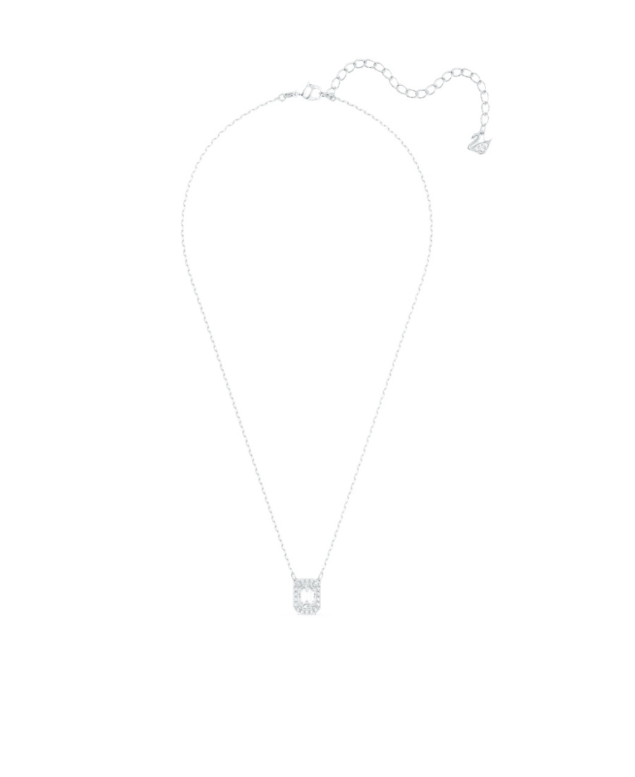 Swarovski Millenia Square  Embellished Necklace In White