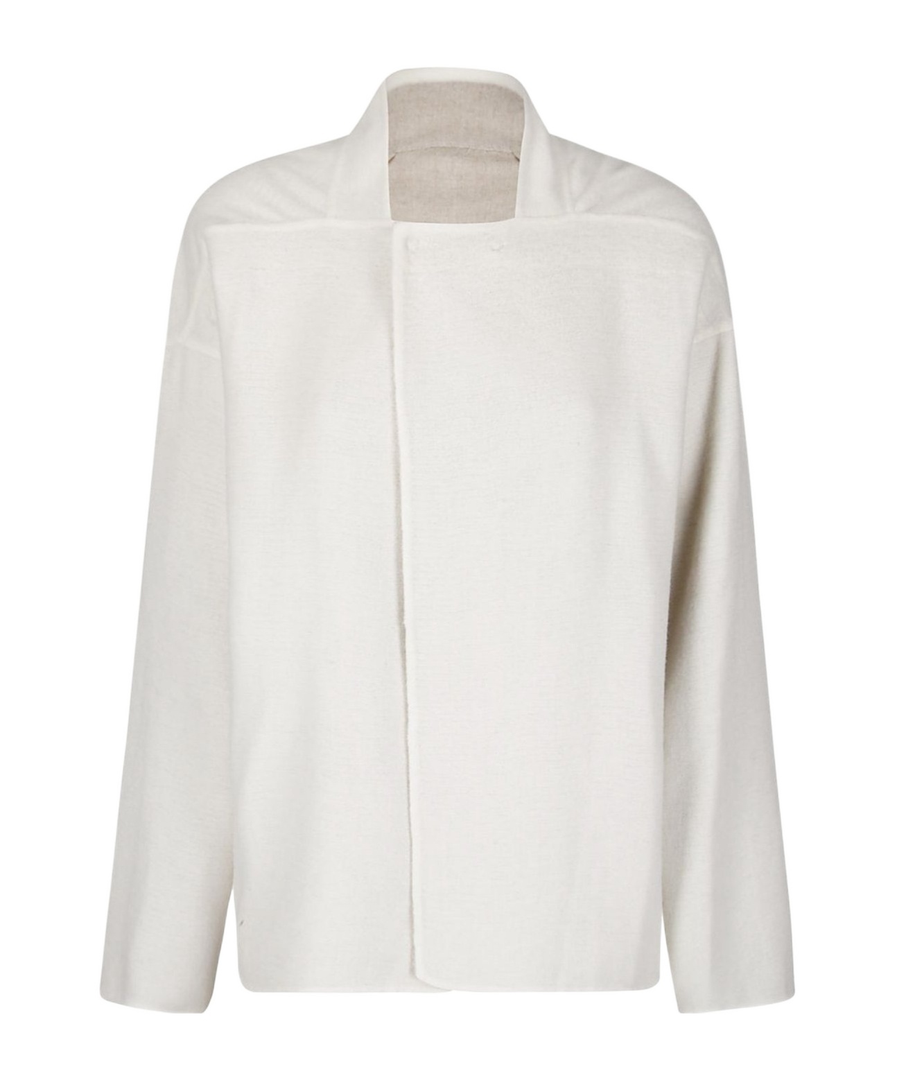 Rick Owens Island Straight Hem Jacket In White