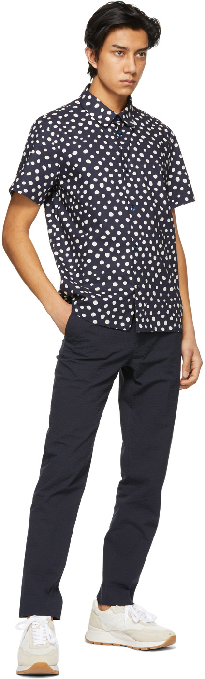 Harmony Paris Textured Slim-fit Trousers In Black