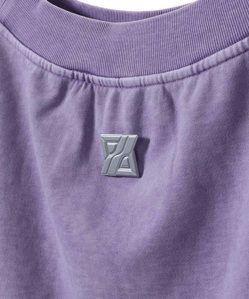 We11 Done Round Neck Hoodie In Purple