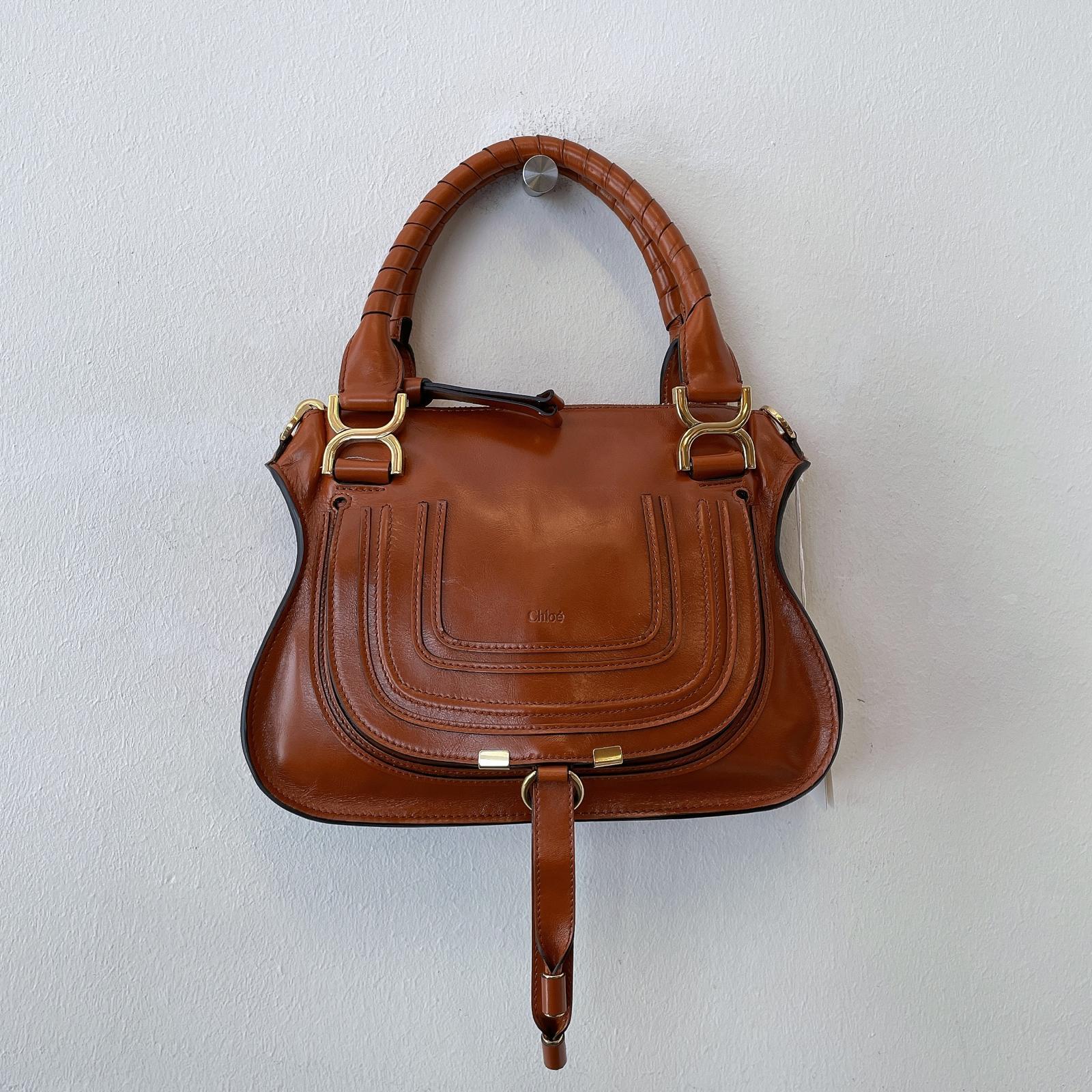 Chloé Leather Tote Bag In Brown