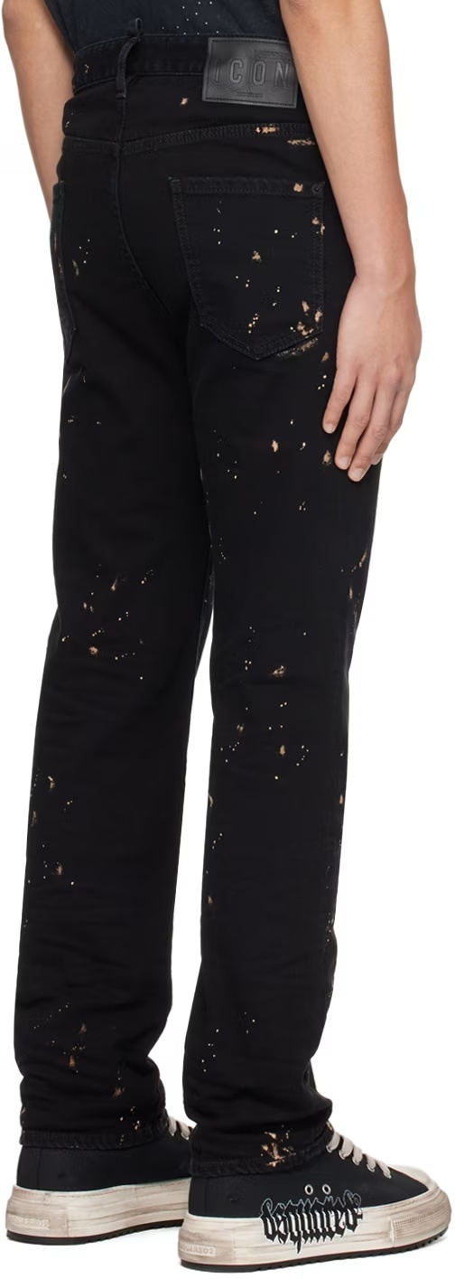 Dsquared2 Black 642 Jeans In Black