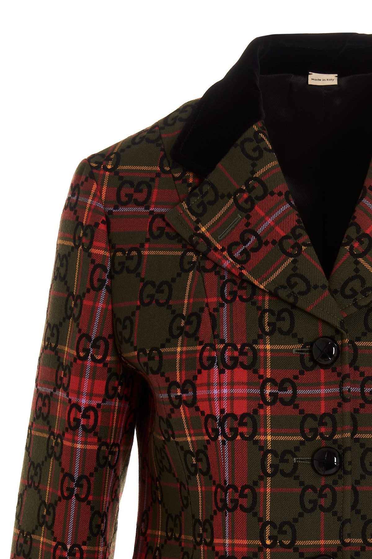 Gucci Gg Single-breasted Blazer In Black