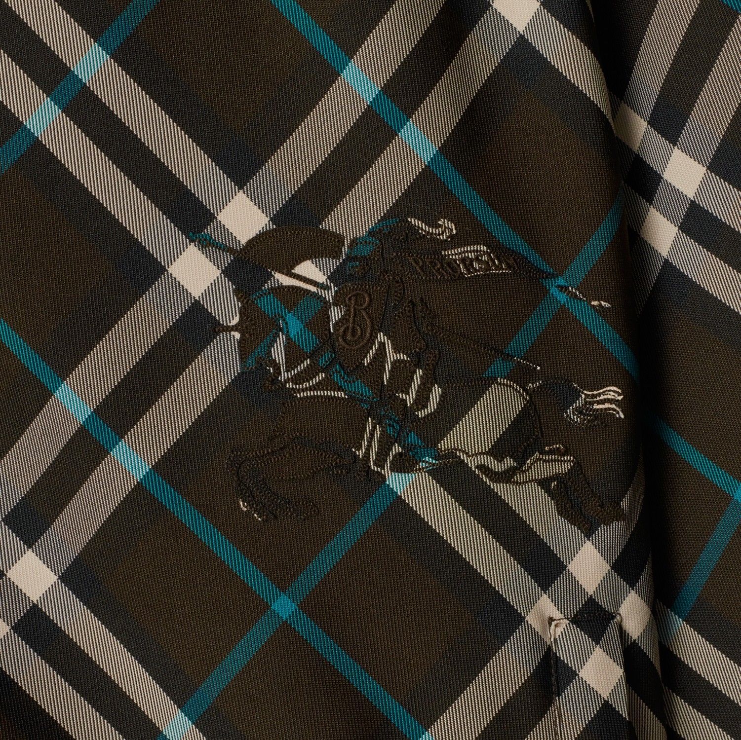 Burberry Anorak Check-pattern Zipped Hooded Jacket In Black