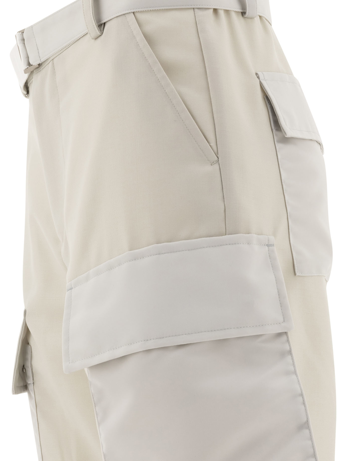 Sacai Belt-loop Overalls In Nude