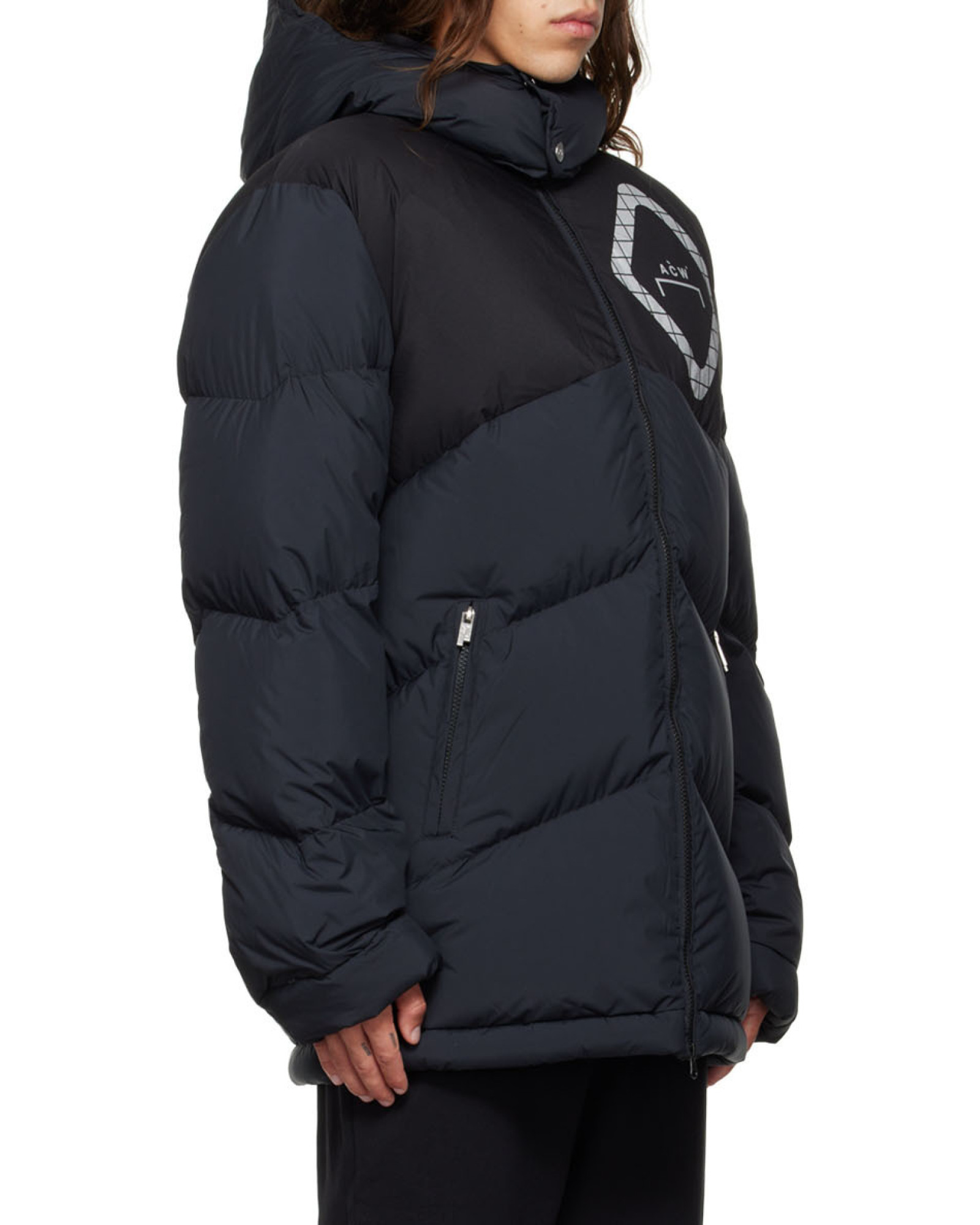 A-cold-wall* Hooded Padded Jacket In Black