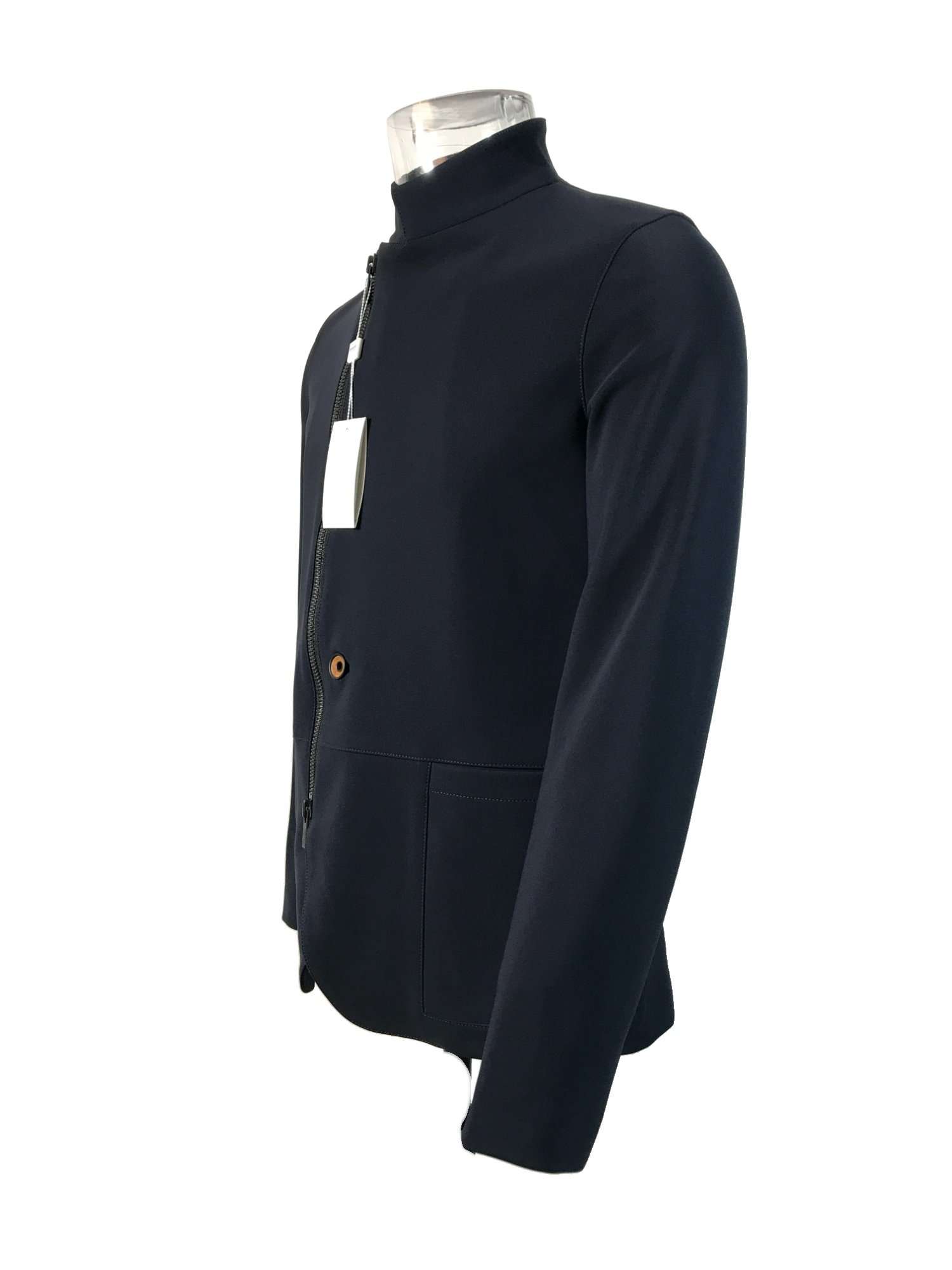 Armani Collezioni Long-sleeved Casual Jacket In Black