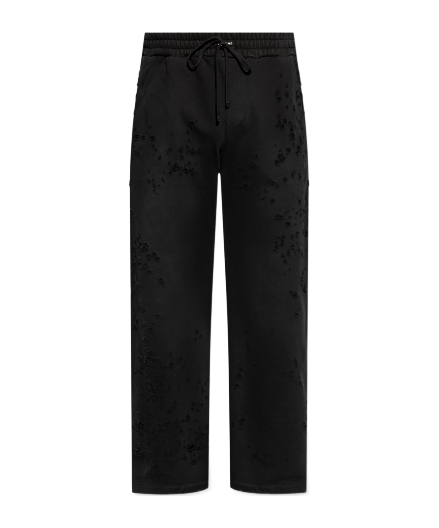 Amiri Distressed Finish Straight-legged Jogging Trousers In Black