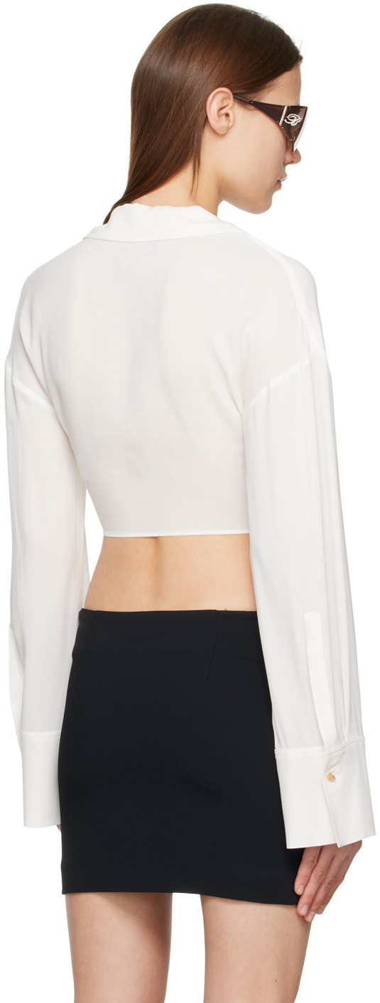Blumarine Twisted Shirt In White
