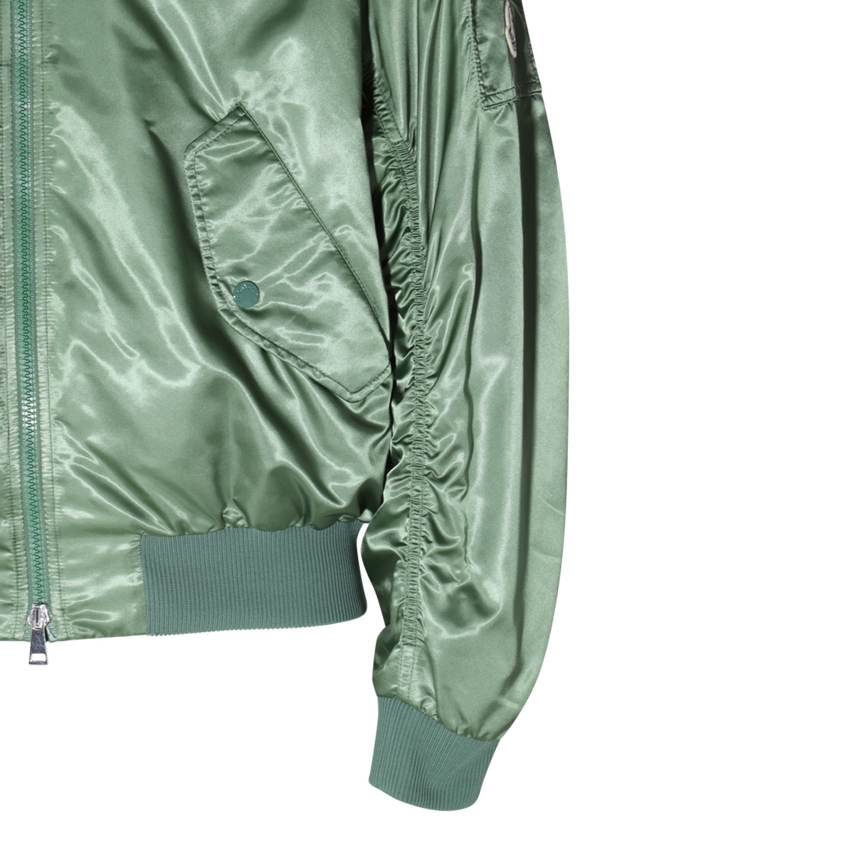 Shop Moncler Logo-appliqué Bomber Jacket In Green