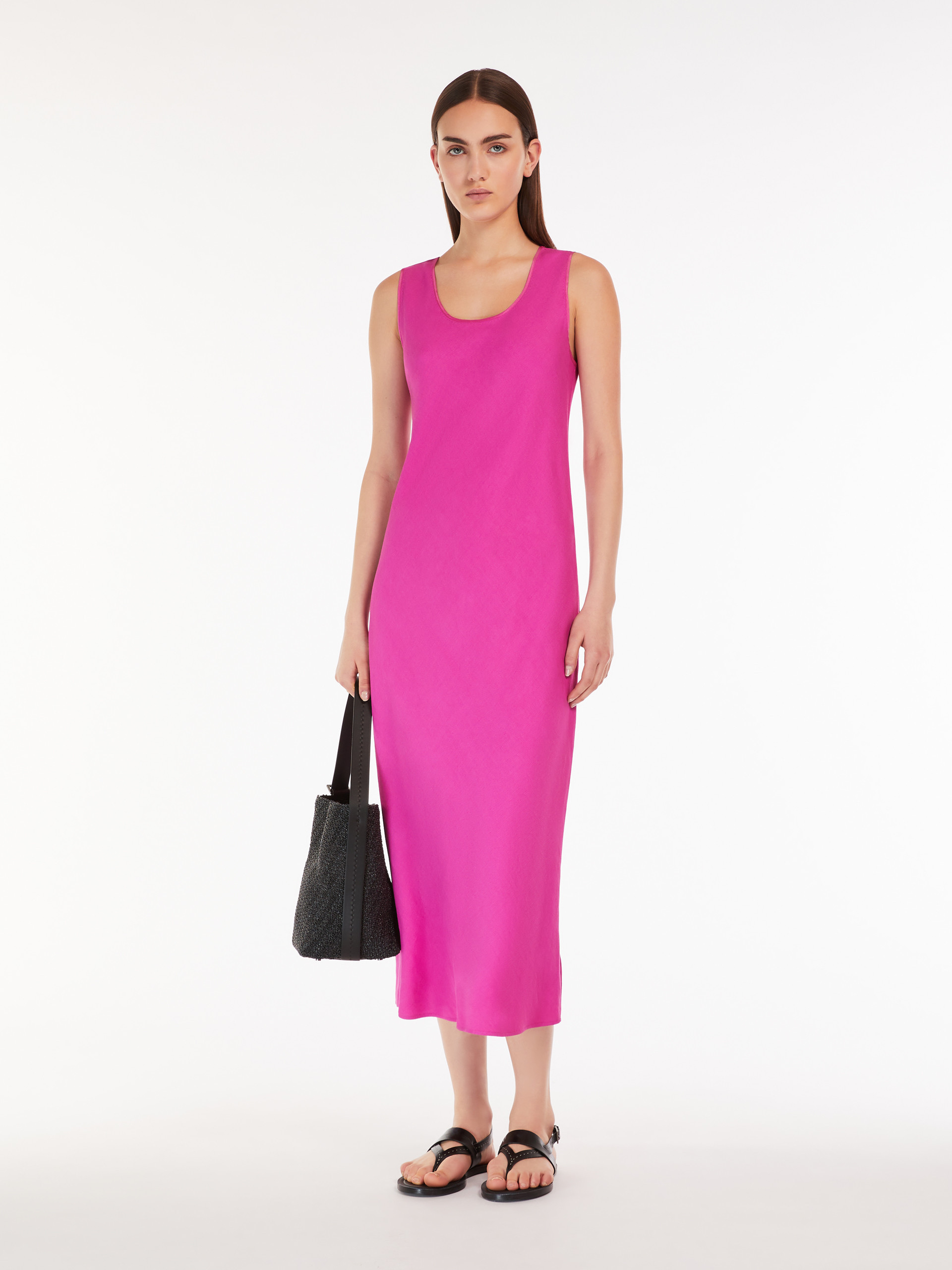 Max Mara Sleeveless Medium Length Dress In Pink