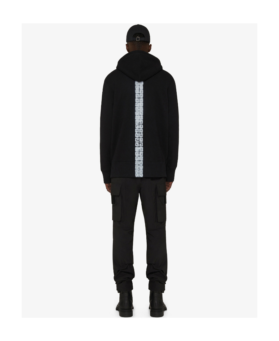Givenchy 4g Print Drawstring Hoodie In Black