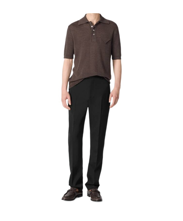 Bottega Veneta Grain De Poudre Pants In Brown