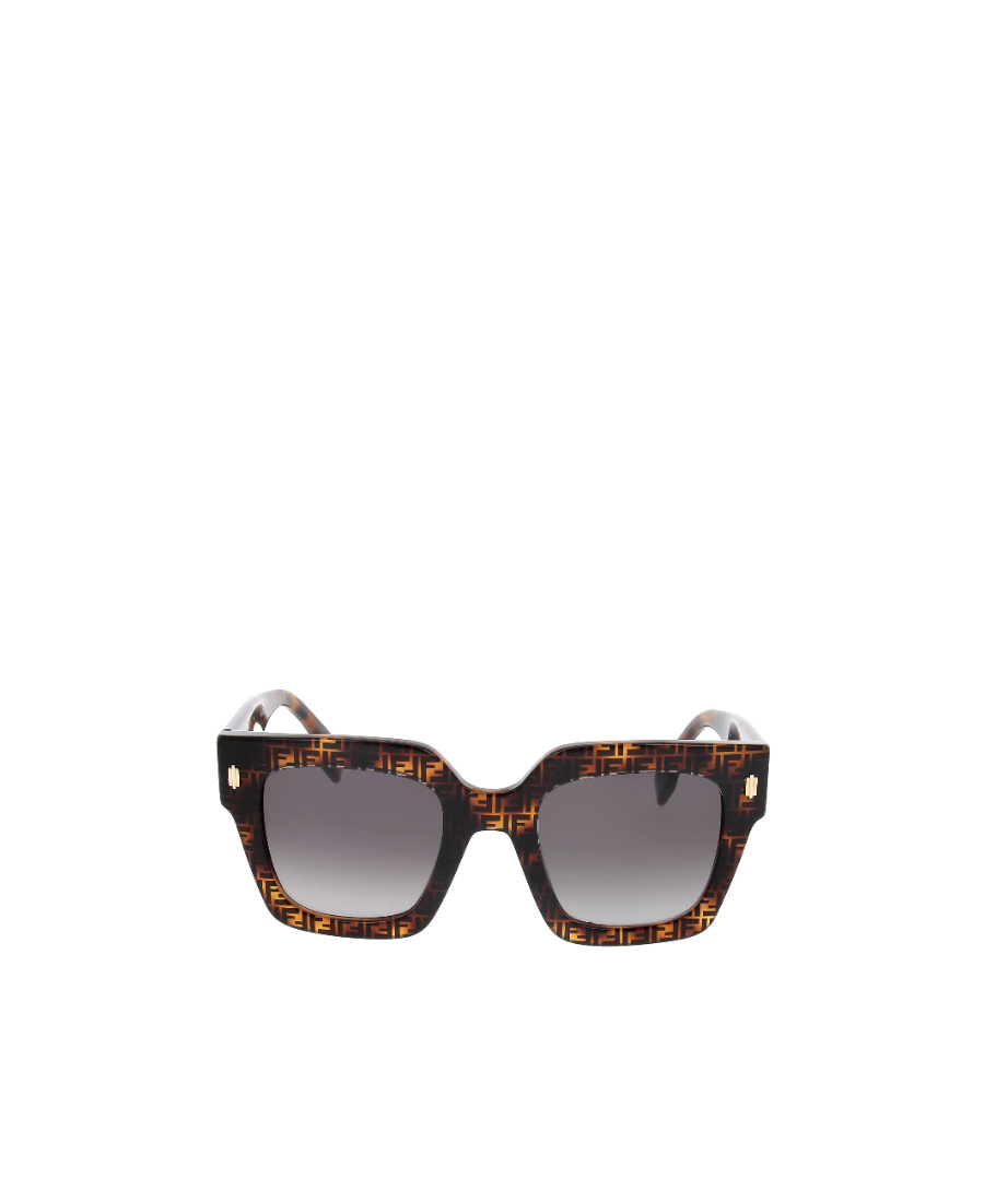 Fendi Gray Gradient Square Frame Sunglasses Fendi 58mm Gradient Square Sunglasses - Black/ Dark Grey  main image 4