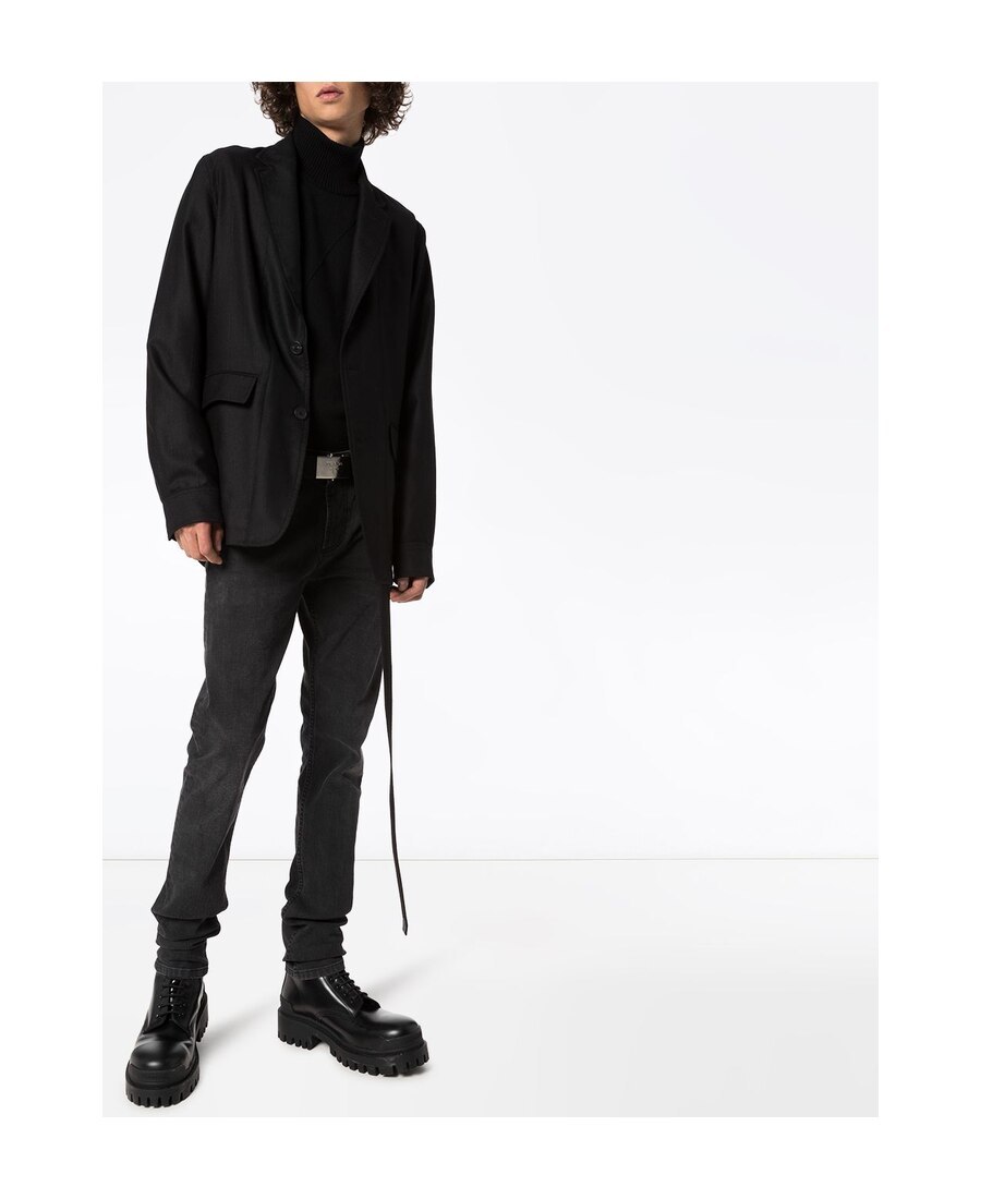 Alexander Mcqueen Logo Embroidery Skinny Jeans In Black