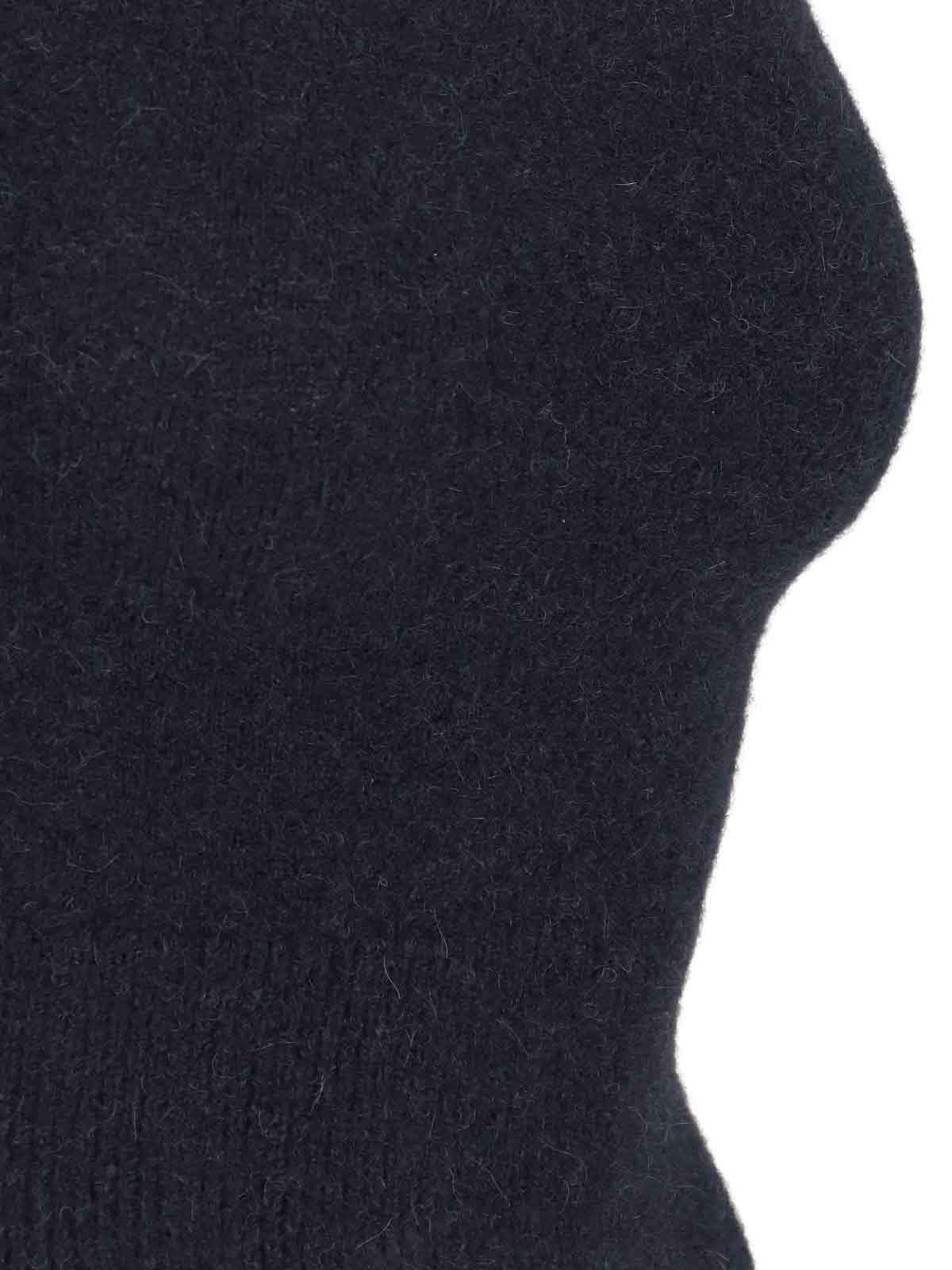 Shop Patou Mock-neck Sleeveless Knitted Top In Black
