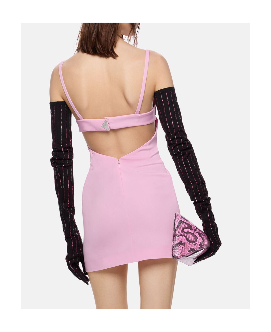 Shop Attico The Sleeveless Mini Dress In Pink