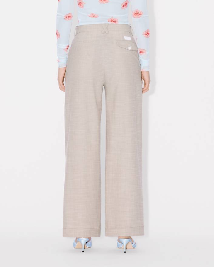 Kenzo Wide-leg Tailored Trousers In Nude
