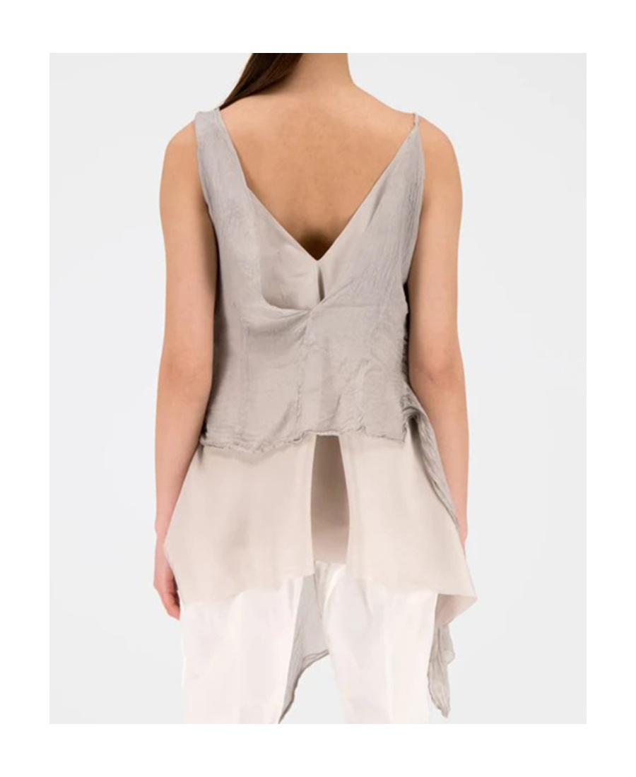 Marc Le Bihan Asymmetrical Design Vest In Nude