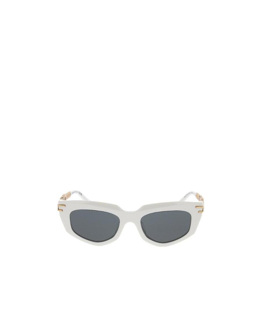 Miu Miu Logo Sunglasses In White