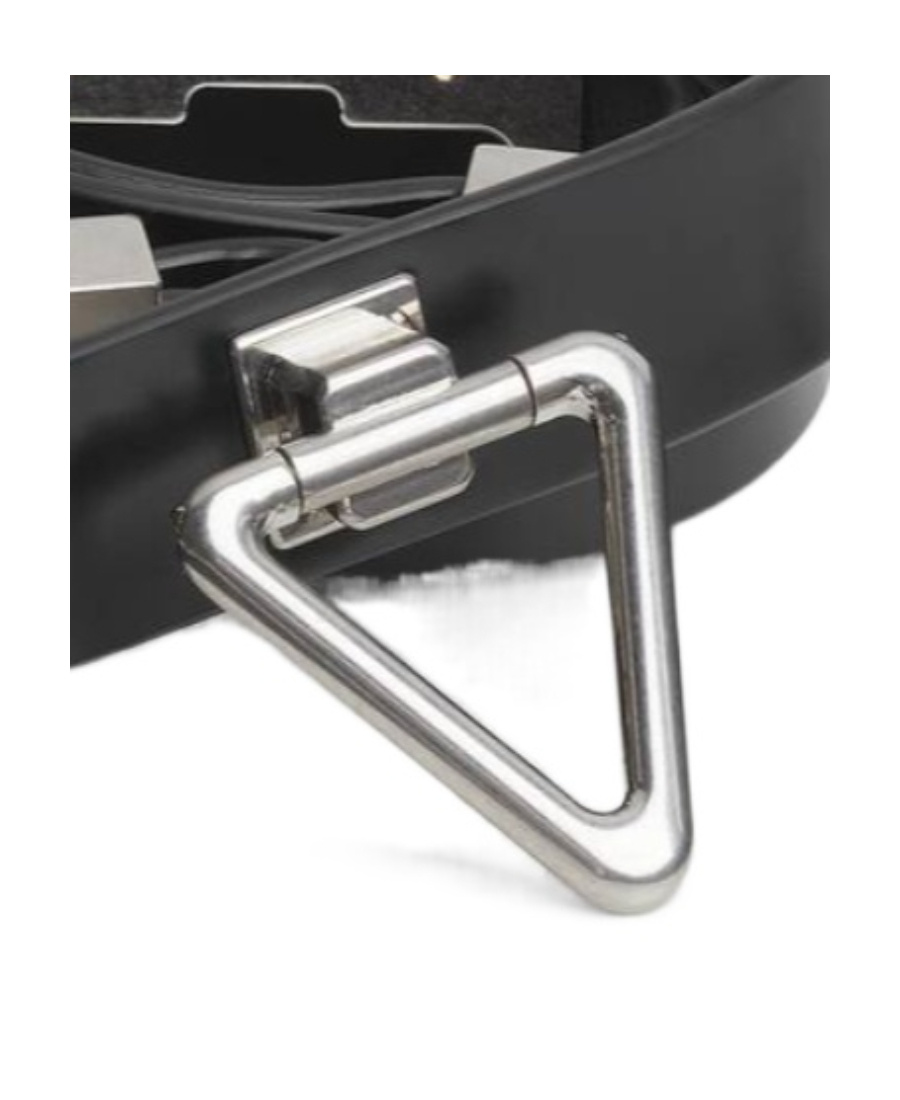 Bottega Veneta Thin Buckle Belt In Black
