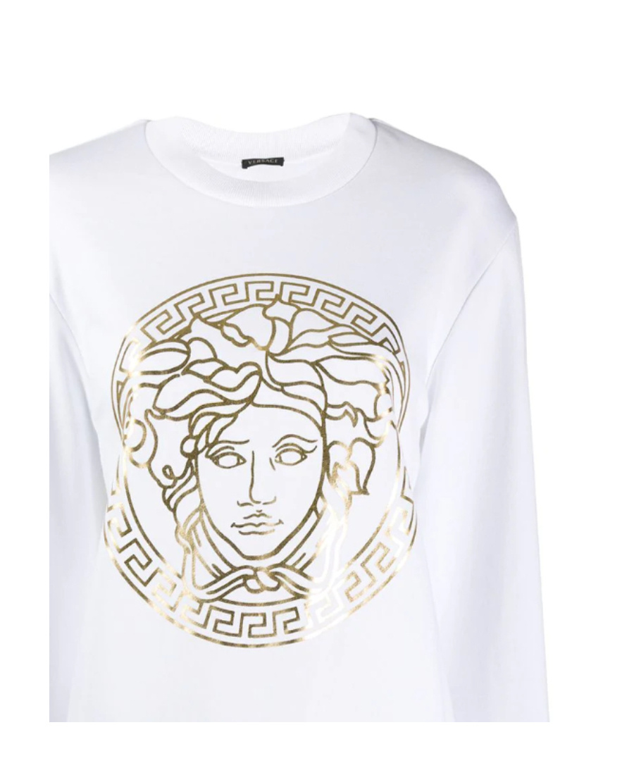Versace Printed Pattern Sweater In White