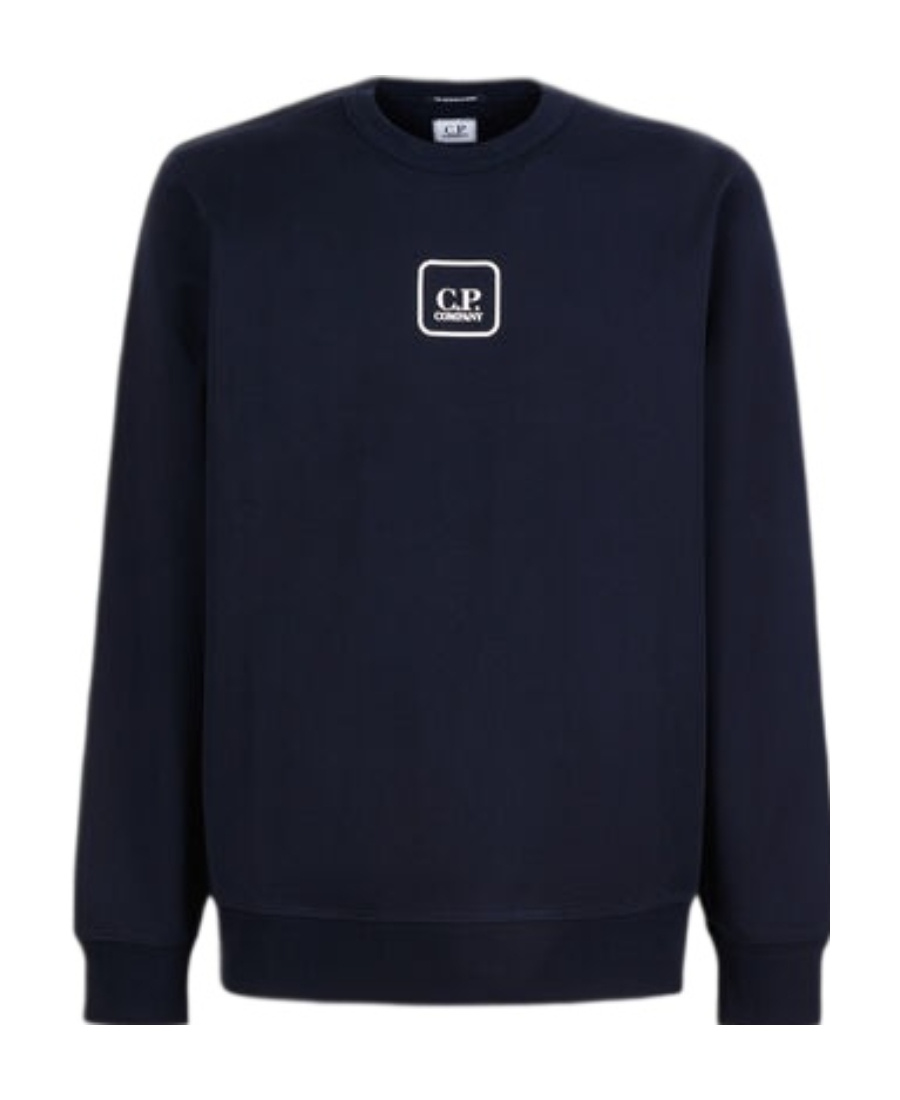 C.P. COMPANY LOGO-PRINT KNIT SWEATSHIRT