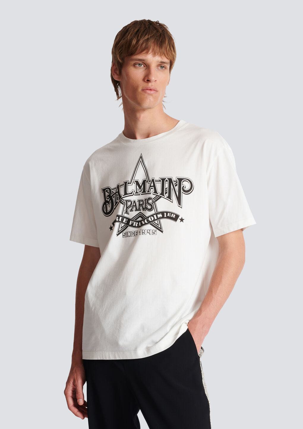 Balmain Logo-print Cotton T-shirt In White