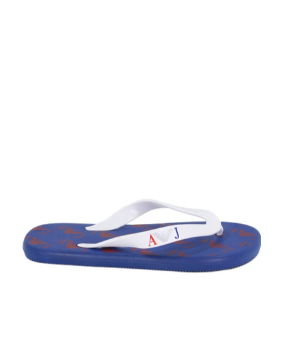 Armani Jeans Logo Detail Sandals In Blue