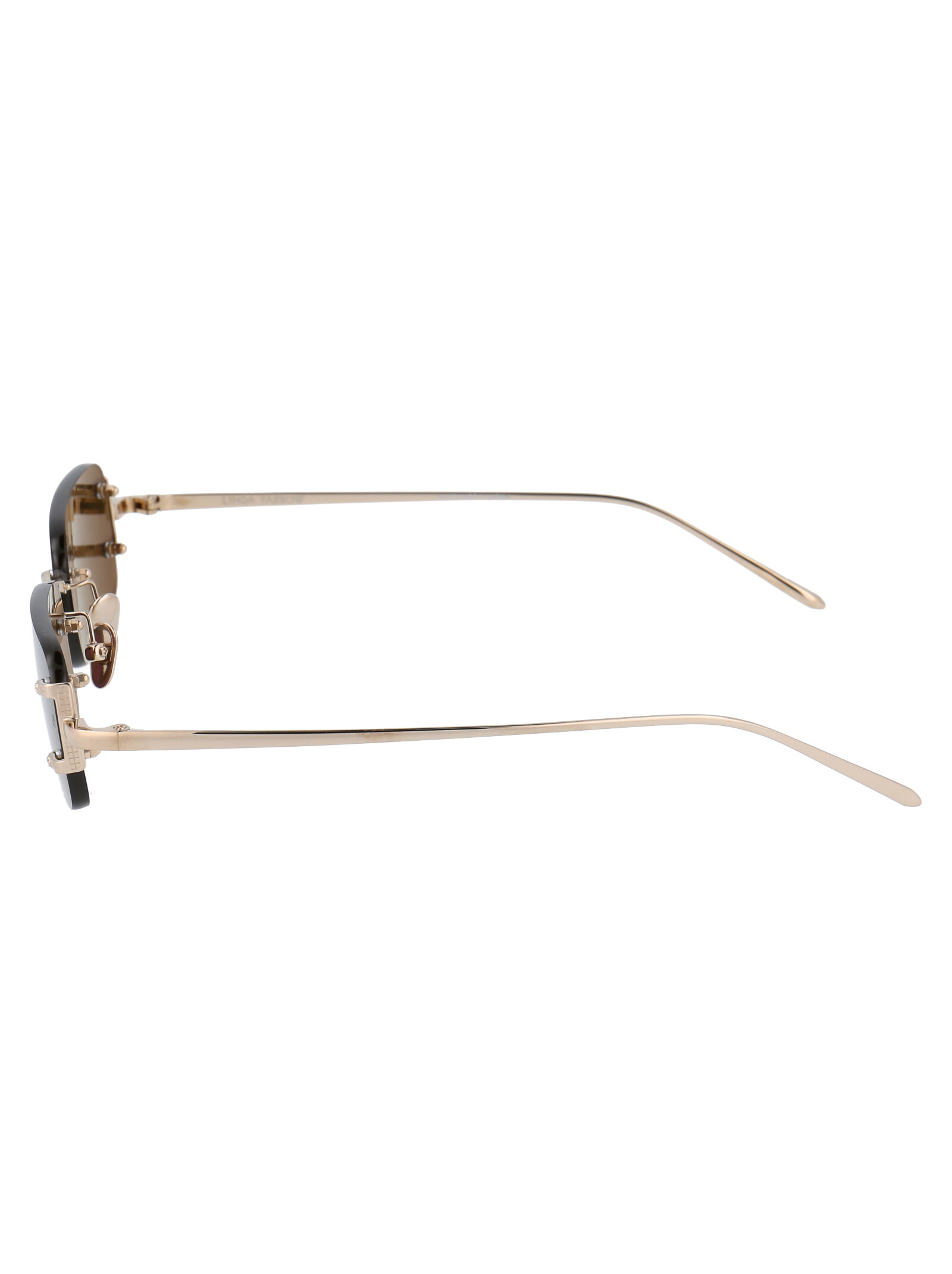 Linda Farrow Rimless Rectangular-frame Sunglasses In Green