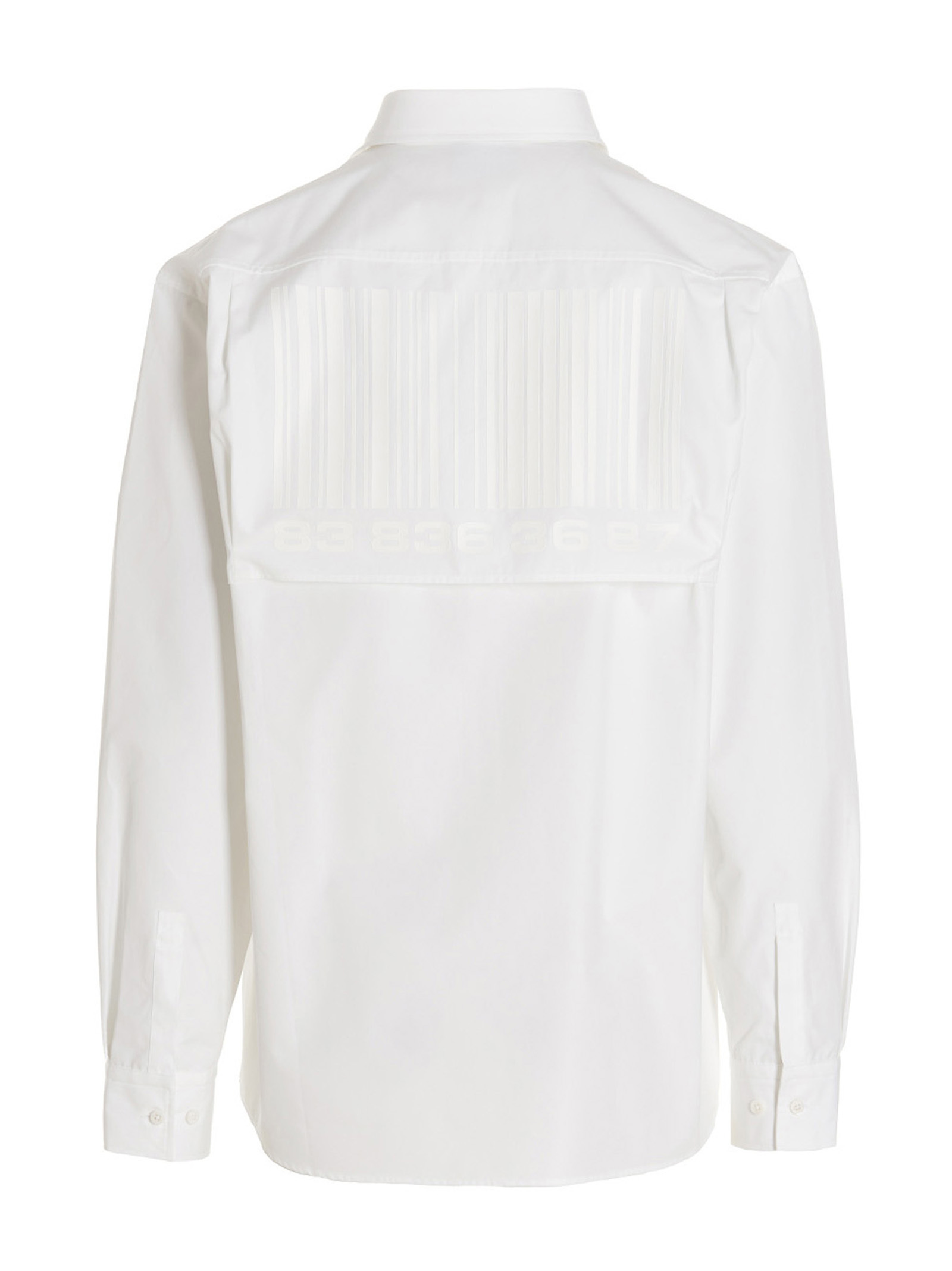 Shop Vtmnts Storm Flap-detail Shirt In White