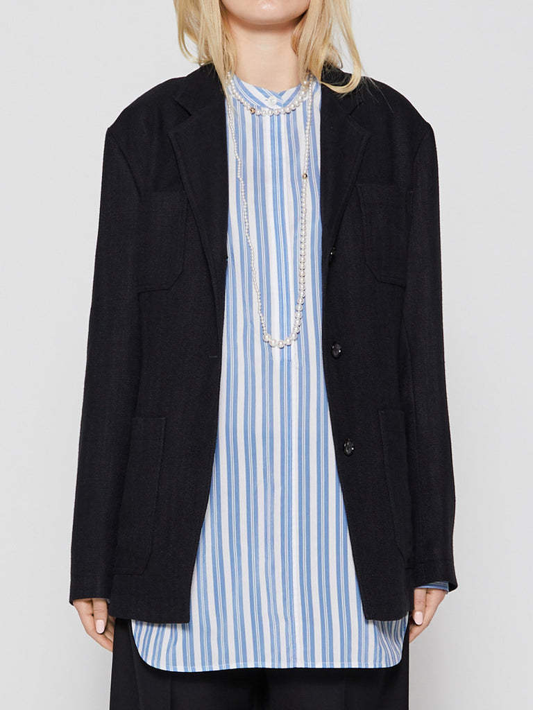 Totême Single-breasted Tailored Suit Jacket In Black