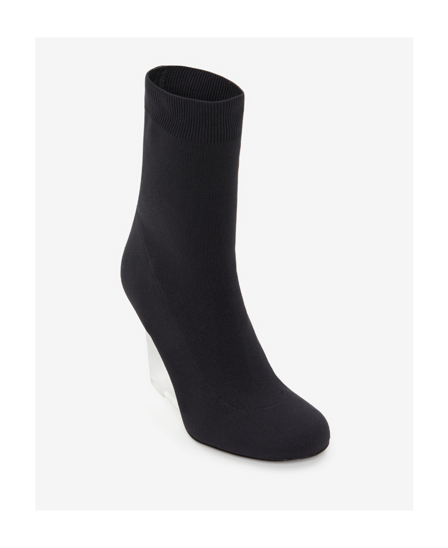 Alexander Mcqueen 105mm Heeled Slip-on Boots In Black