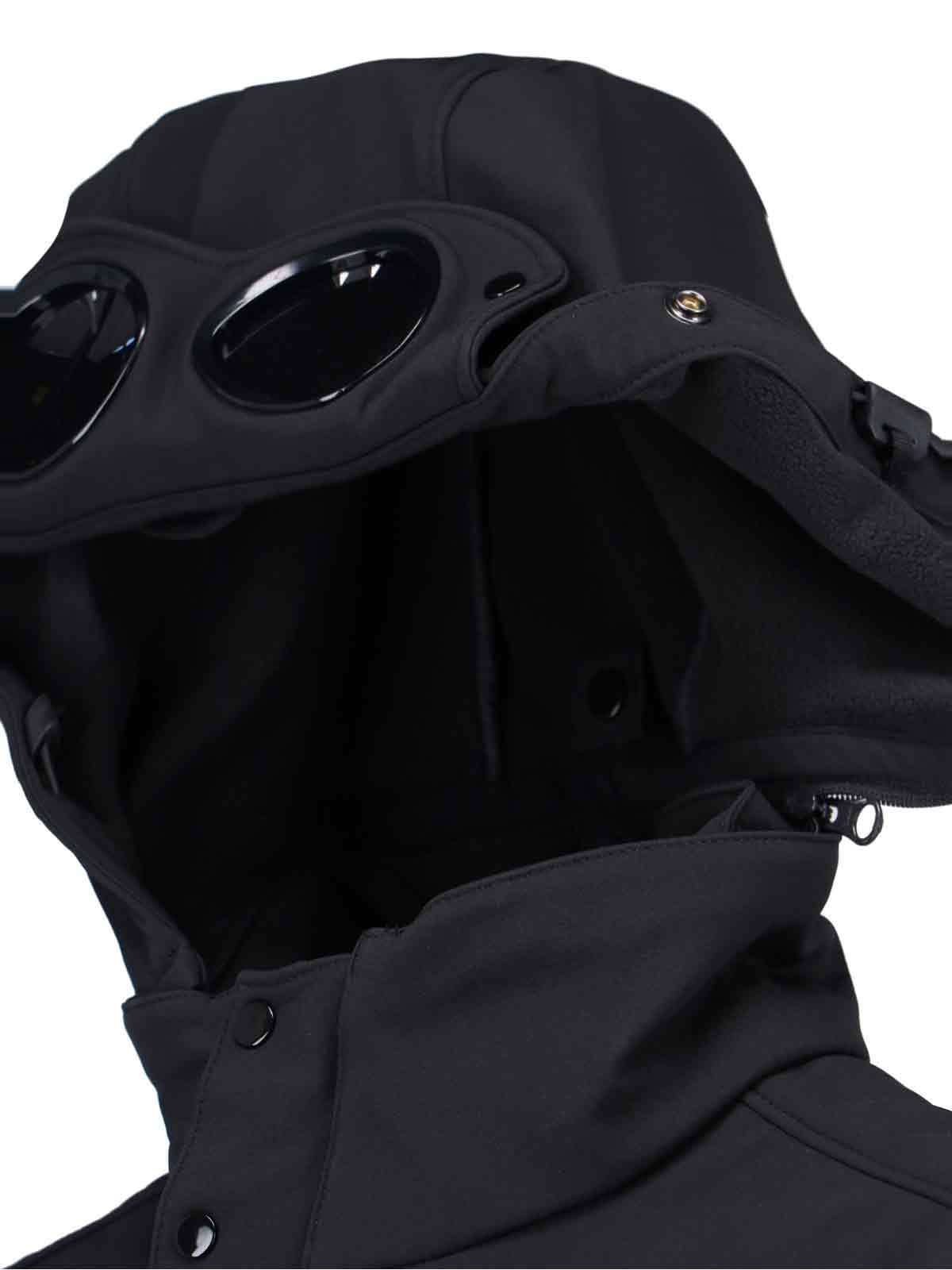 C.p. Company Mens Sleeveless Jacket With Integrated Goggles And High Collar In Black