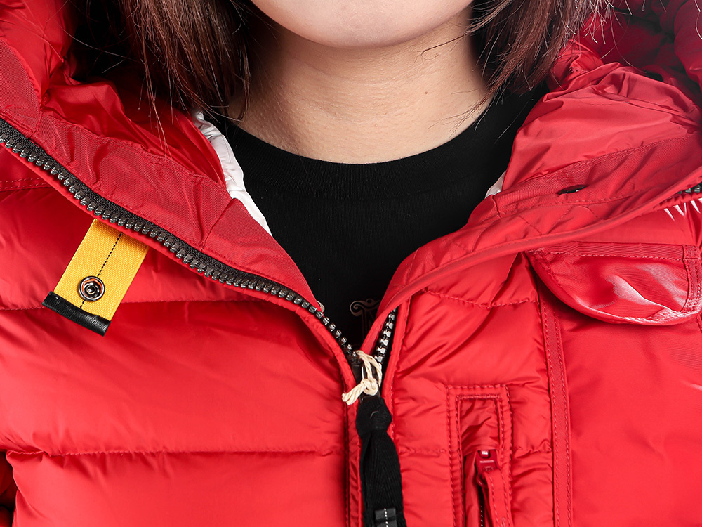 Shop Parajumpers Long-sleeved Hooded Down Jacket