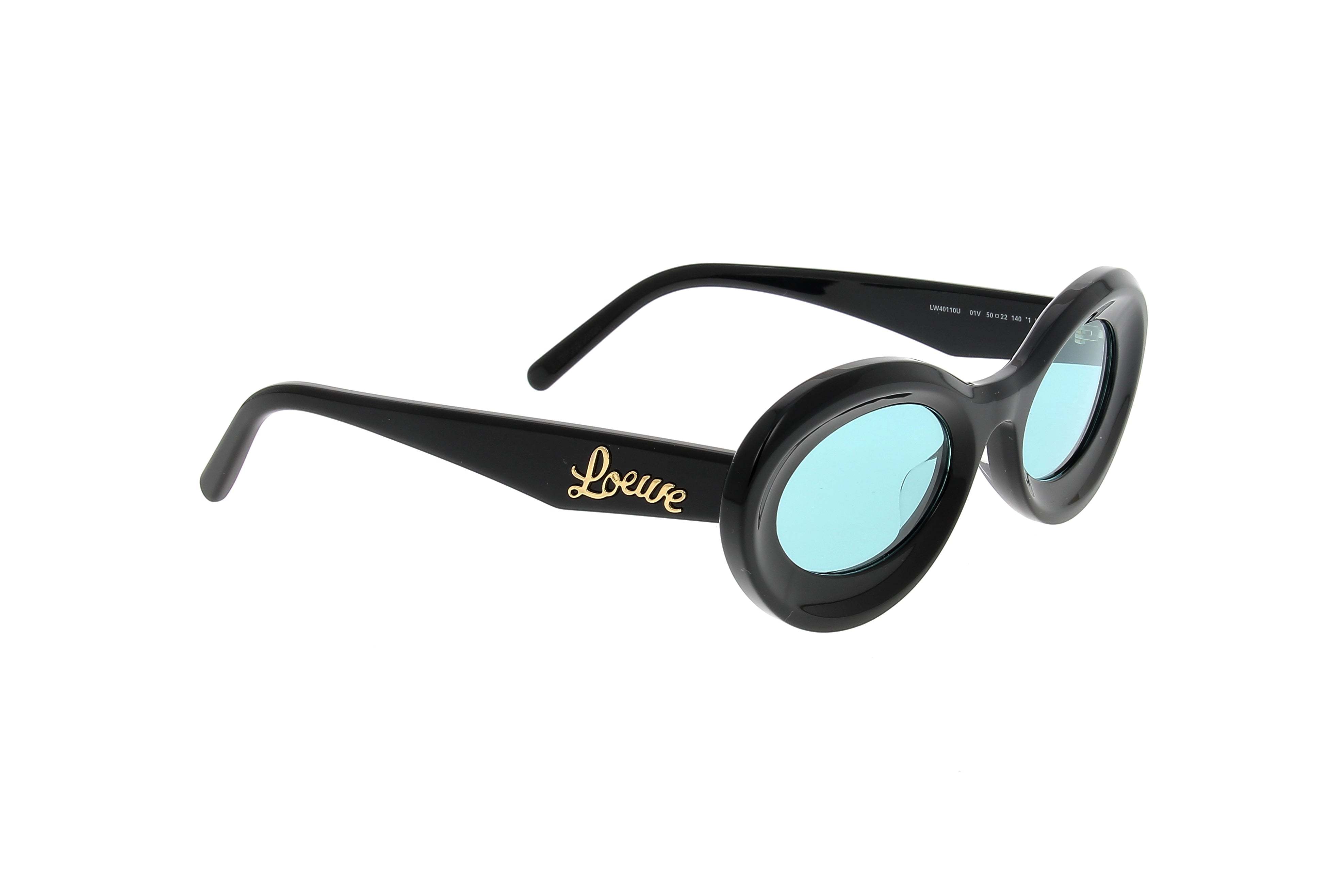 Loewe Loop Oversized Round-frame Acetate Sunglasses In Black
