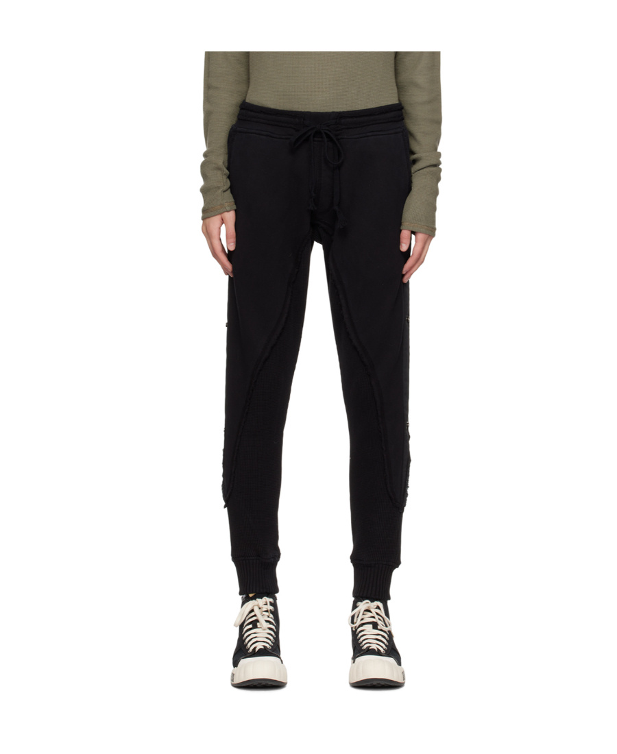 Greg Lauren Black 50/50 Lounge Pants In Black