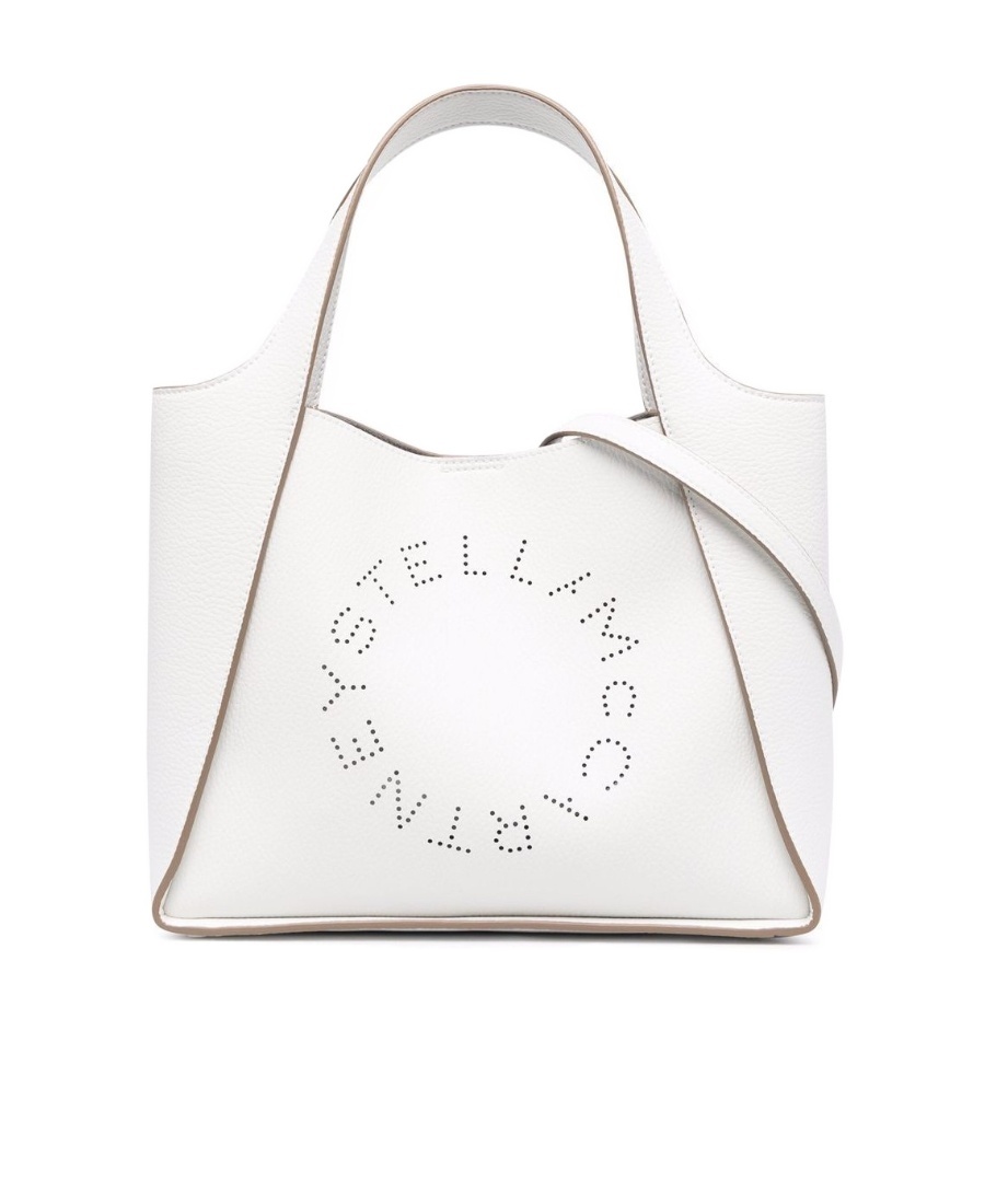 Stella Mccartney Logo Shoulder Bag In White